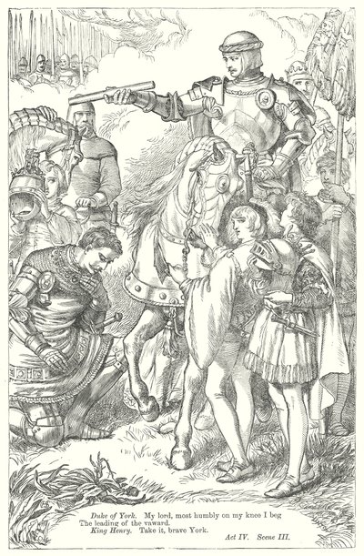 Kung Henrik V (gravyr) av Henry Courtney (after) Selous