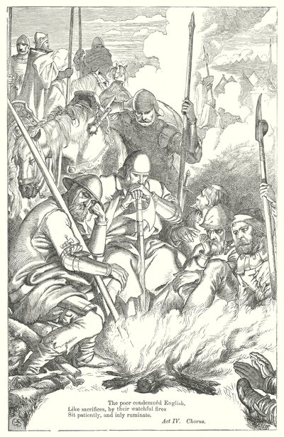 Kung Henrik V (gravyr) av Henry Courtney (after) Selous