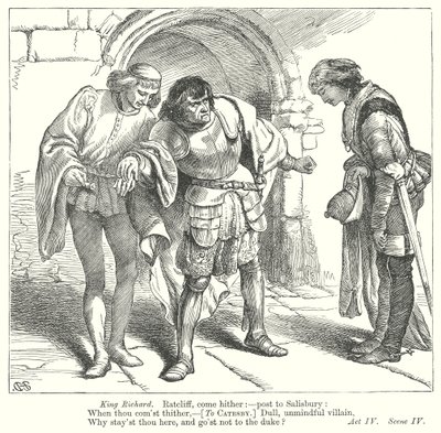 Kung Rikard III (gravyr) av Henry Courtney (after) Selous