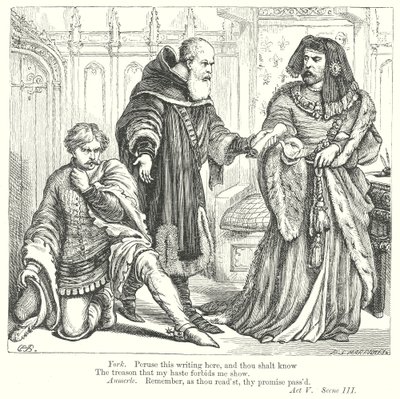 Kung Rikard II (gravyr) av Henry Courtney (after) Selous