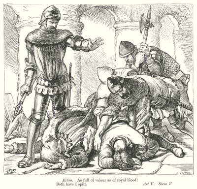 Kung Rikard II (gravyr) av Henry Courtney (after) Selous
