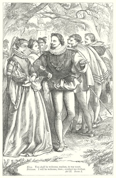 Kärlekens förlorade arbete (gravyr) av Henry Courtney (after) Selous