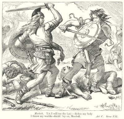 Macbeth (gravyr) av Henry Courtney (after) Selous