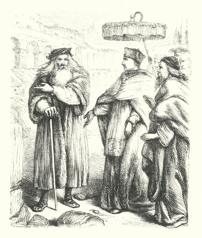 Michael Angelo i Colosseum (gravyr) av Henry Courtney (after) Selous