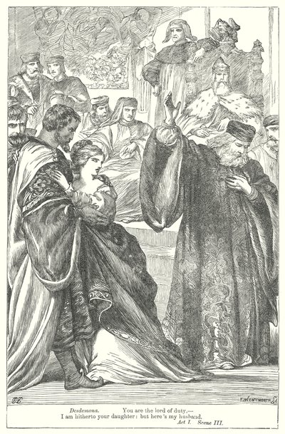 Othello (gravyr) av Henry Courtney (after) Selous