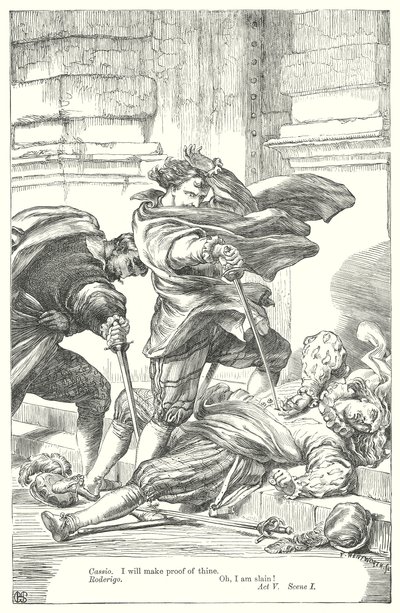 Othello (gravyr) av Henry Courtney (after) Selous