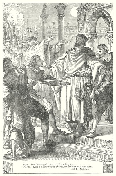 Othello (gravyr) av Henry Courtney (after) Selous