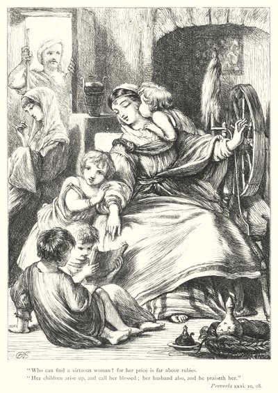 Den utmärkta kvinnan (gravyr) av Henry Courtney (after) Selous