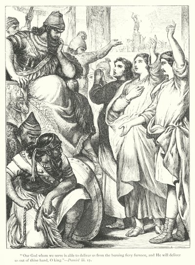 The Fiery Furnace (gravyr) av Henry Courtney (after) Selous