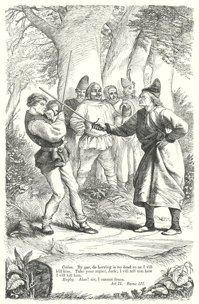 De glada fruarna i Windsor (gravyr) av Henry Courtney (after) Selous