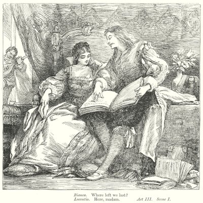 The Taming of the Shrew (gravyr) av Henry Courtney (after) Selous
