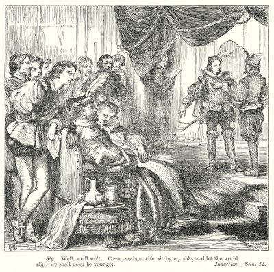 The Taming of the Shrew (gravyr) av Henry Courtney (after) Selous