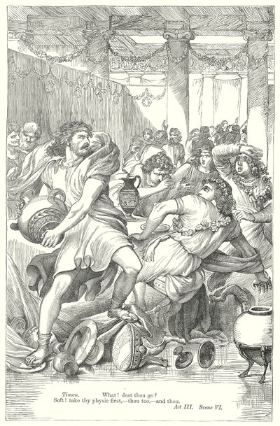 Timon från Aten (gravyr) av Henry Courtney (after) Selous