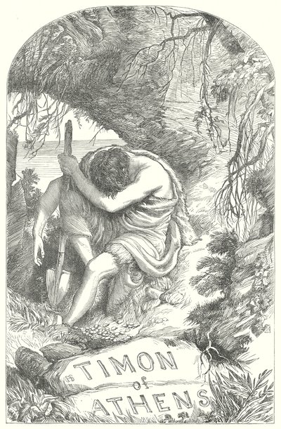 Timon från Aten (gravyr) av Henry Courtney (after) Selous