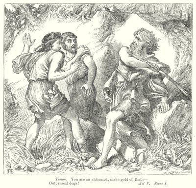 Timon från Aten (gravyr) av Henry Courtney (after) Selous