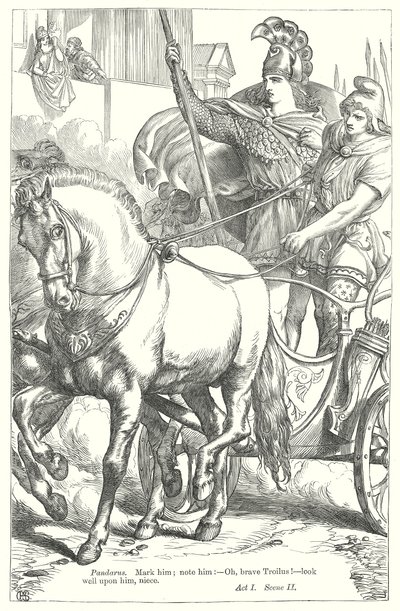 Troilus och Cressida (gravyr) av Henry Courtney (after) Selous