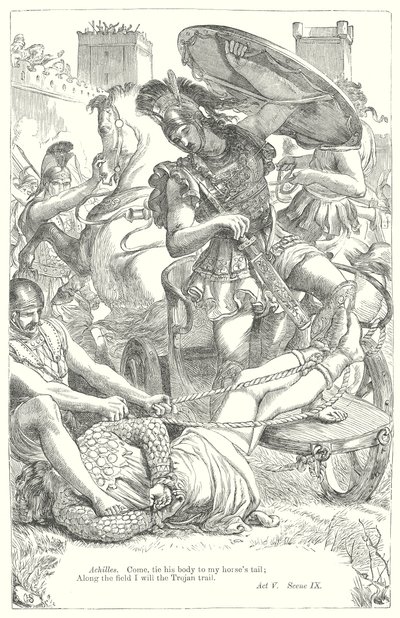 Troilus och Cressida (gravyr) av Henry Courtney (after) Selous