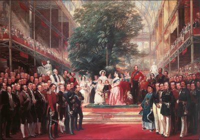 Drottning Victoria inviger den stora utställningen i Hyde Park av Henry Courtney Selous