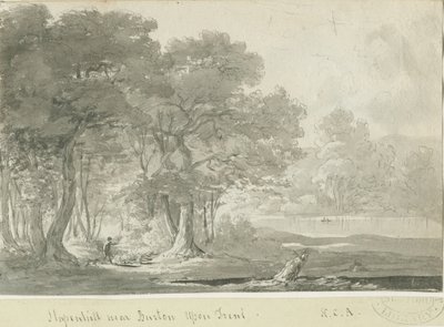 Burton-uponTrent - Stapenhill: sepiateckning, nd [1788-1855] (ritning) av Henry Curzon Allport