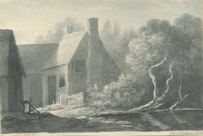 Lichfield - Edial: sepia tvättteckning, nd [1788-1855] (ritning) av Henry Curzon Allport