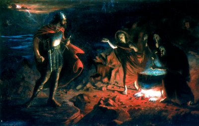 "Macbeth and the Witches", sent 1800-tal av Henry Daniel Chadwick