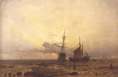 Kustscen, kväll av Henry Dawson