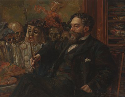 Porträtt av James Ensor av Henry De Groux