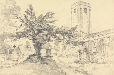 Berry Pomeroy kyrka av Henry Edridge