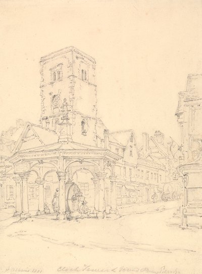 Klocktorn, St. Albans kloster av Henry Edridge