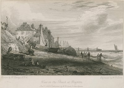 Utsikt över stranden i Brighton av Henry Edridge