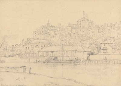 Windsor Castle från Brocas av Henry Edridge