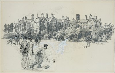 Cheadle Asylum från Bowling Green av Henry Edward Tidmarsh