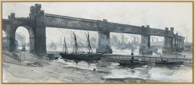 Fartygskanalen, Runcorn Bridge av Henry Edward Tidmarsh
