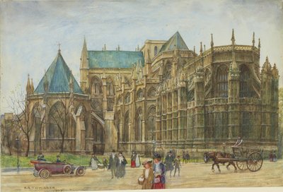 Utsikt över Henry VII:s kapell i Westminster Abbey, 1913 (wc på papper) av Henry Edward Tidmarsh