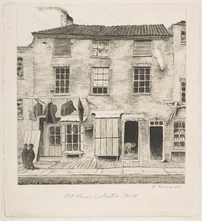 Gammalt hus på Rector Street, ur "Scener från det gamla New York" av Henry Farrer