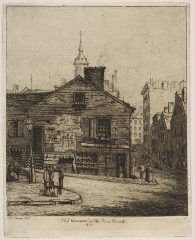 Old Houses in the Five Points, 1870 från Scenes of Old New York, 1871. av Henry Farrer