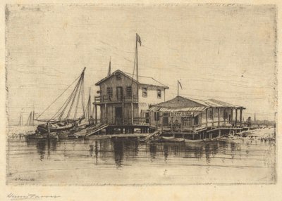 Vid bäcken, Long Island av Henry Farrer