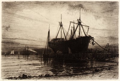 Solnedgång, Gowanus Bay av Henry Farrer