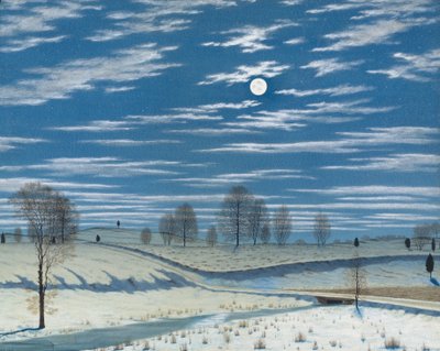 Vinterscen i månsken, 1869. av Henry Farrer