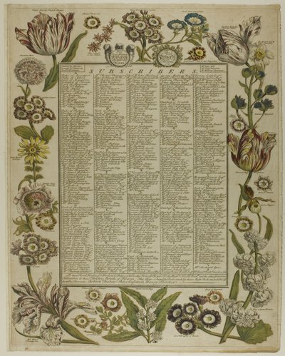 Titelsida, från Twelve Months of Flowers av Henry Fletcher