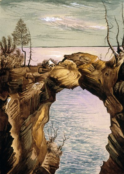 Landskap (wc på papper) av Henry Francis Ainslie