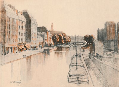 Canal St. Martin, c1927, 1927 av Henry Franks Waring