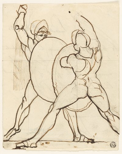 Strid mellan två greker av Johann Heinrich Füssli
