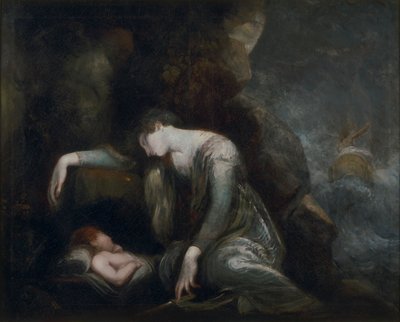 Dana? och Perseus på Seriphos(?) av Johann Heinrich Füssli