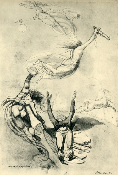 Död hjälte med gudinnor, 1778, 1943. av Johann Heinrich Füssli