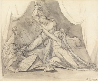 Percival befriar Belisane från Urmas besvärjelse av Johann Heinrich Füssli
