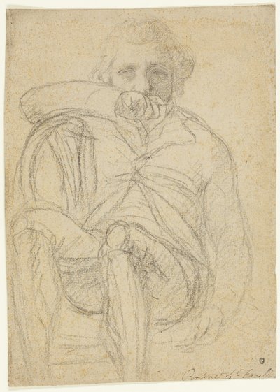 Porträtt av Fuseli (recto); Skiss av en hand (verso) av Henry Fuseli