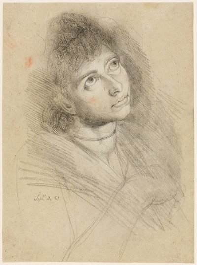 Porträtt av en kvinna (Martha Hess) av Johann Heinrich Füssli