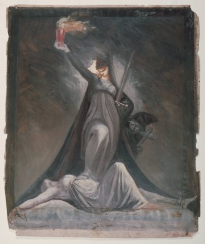 Studie för inkvisition, illustration till Columbiad av Johann Heinrich Füssli