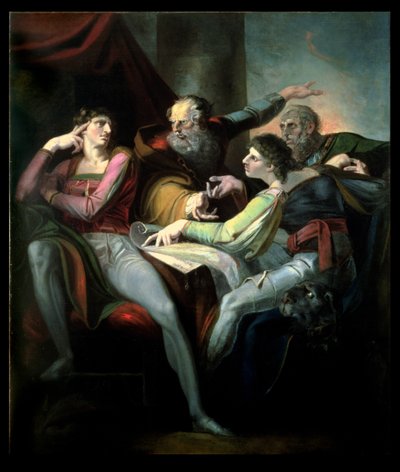 Tvisten mellan Hotspur, Worcester, Mortimer och Glendower, 1784 av Johann Heinrich Füssli
